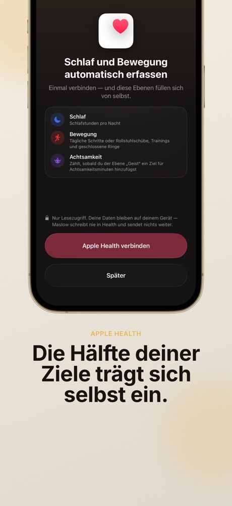 Die Hälfte deiner Ziele trägt sich selbst ein