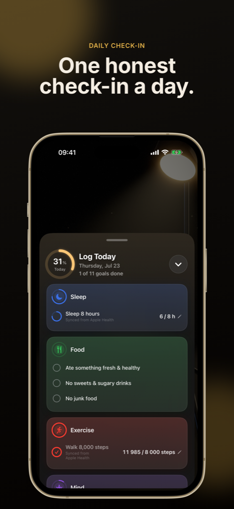 One honest check-in a day